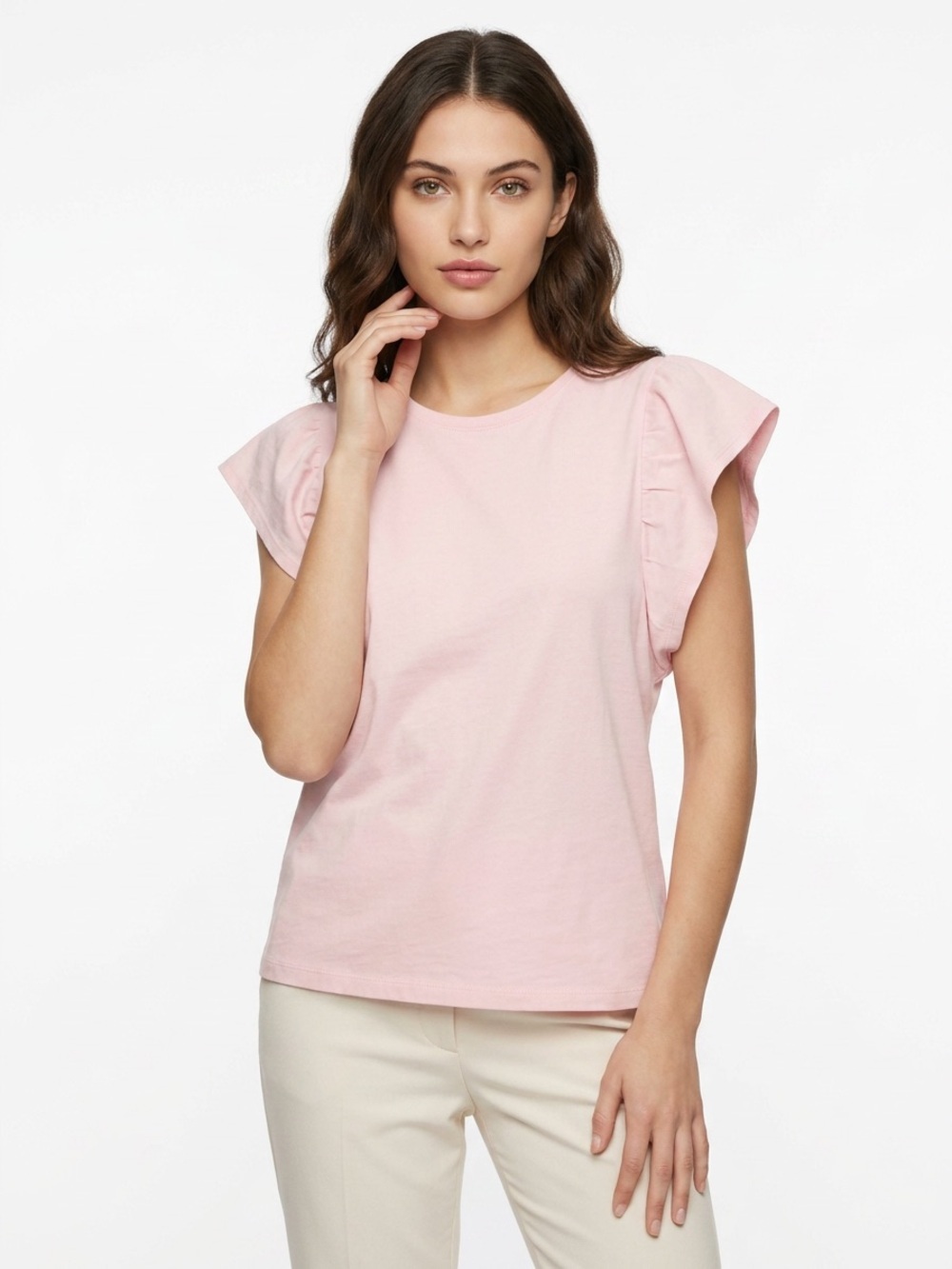 Bundle of 2 Women’s Cotton T-shirts
Sz M Pink White Express lightweight layers